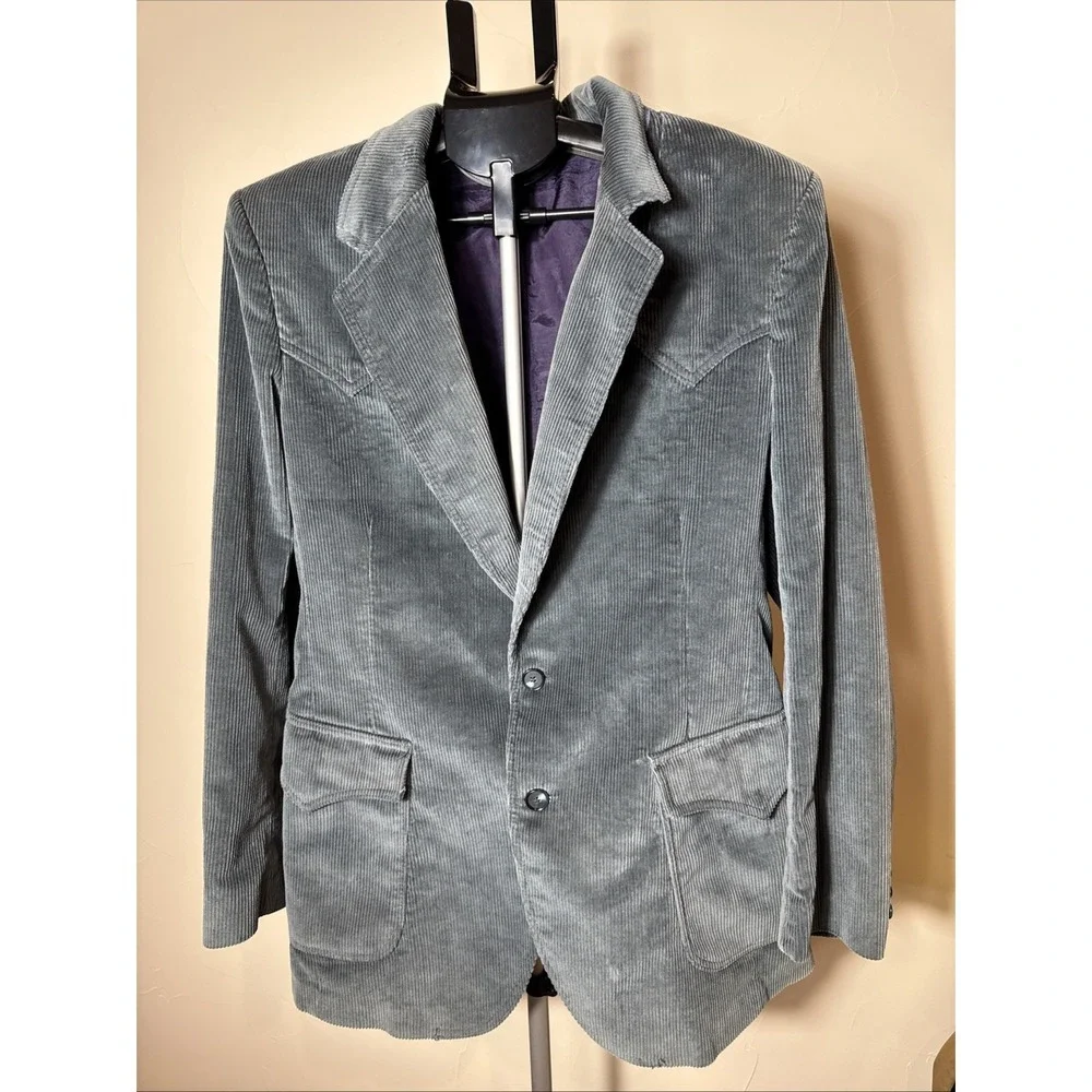 VTG Lee Corduroy Field Blazer Mens Ribbed Ivy League Jacket